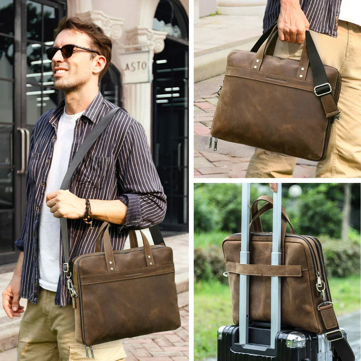 Sacoche Cuir Homme PC