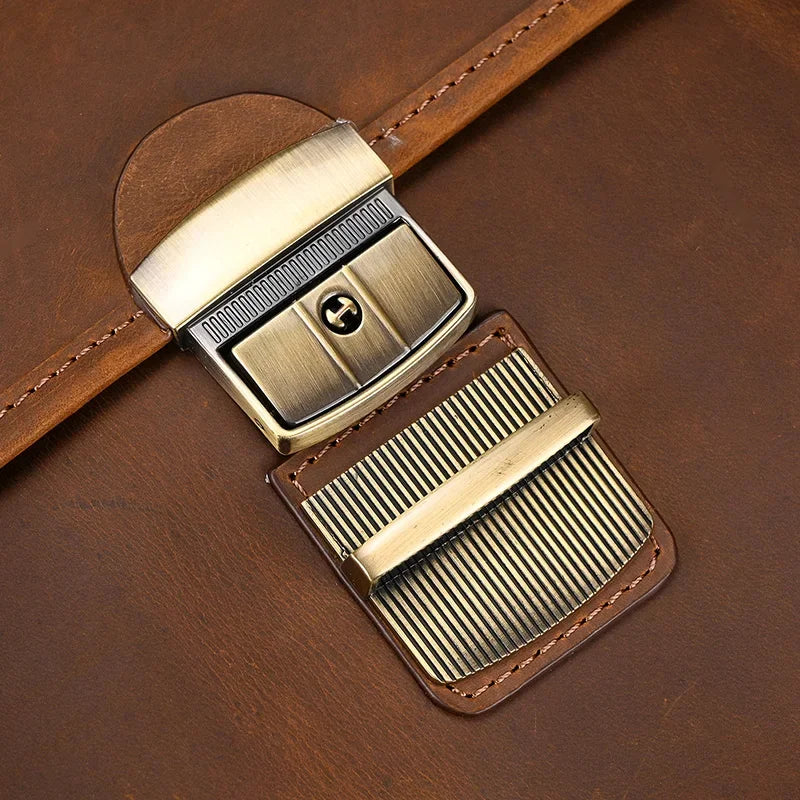 Sacoche Cuir Marron Homme