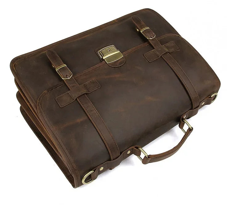Sacoche Cuir Marron Homme