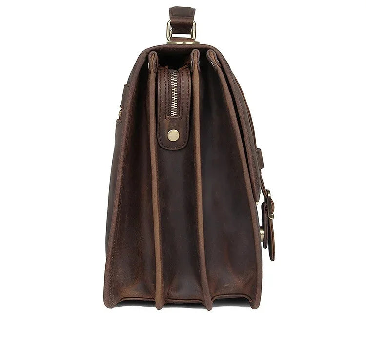 Sacoche Cuir Marron Homme