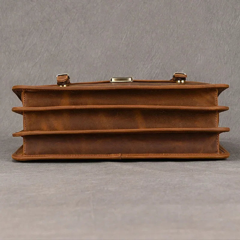 Sacoche Cuir Marron Homme