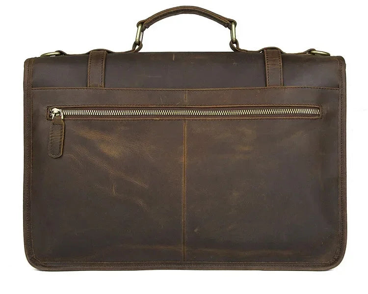 Sacoche Cuir Marron Homme