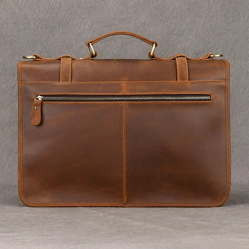 Sacoche Cuir Marron Homme