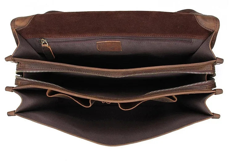 Sacoche Cuir Marron Homme