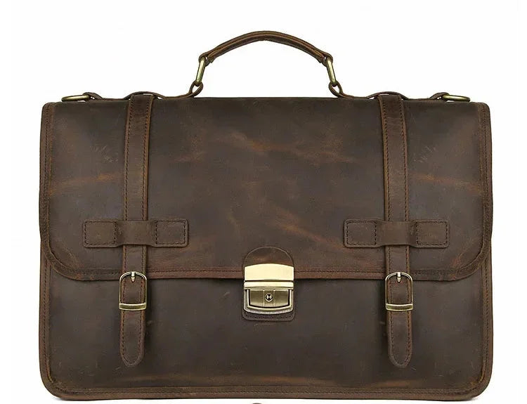 Sacoche Cuir Marron Homme