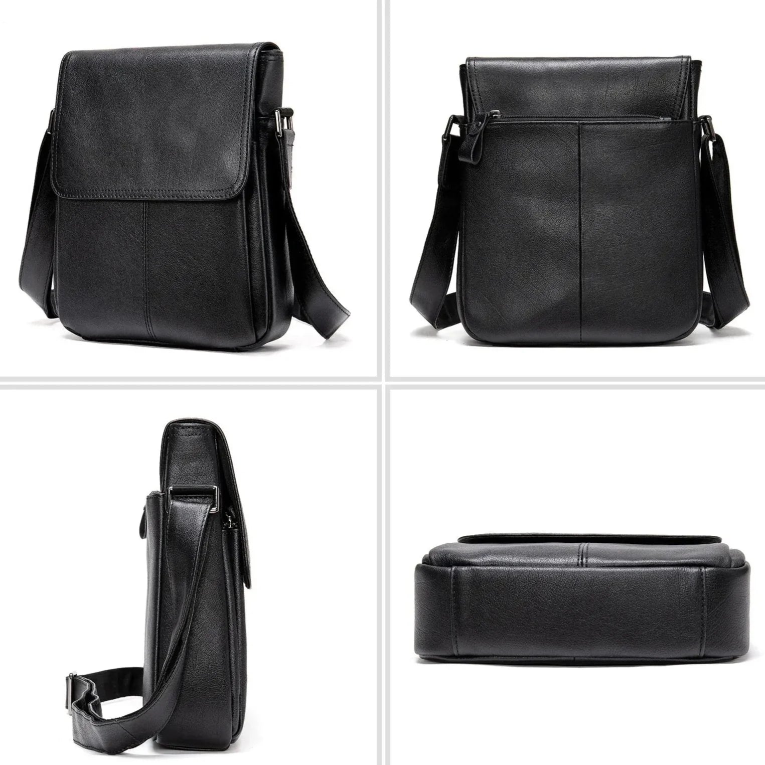 Sacoche Cuir Noire Homme