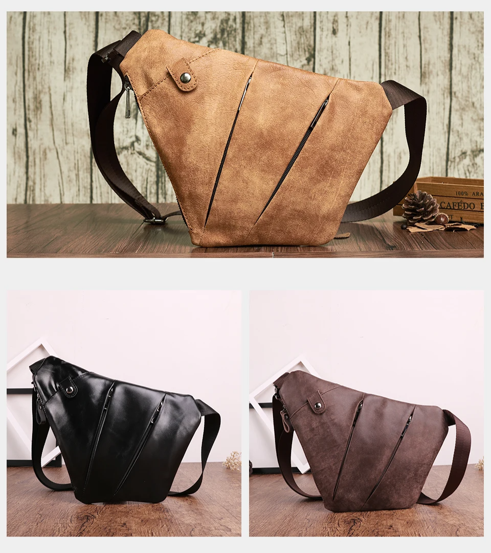 Sacoche de Poitrine Homme Cuir