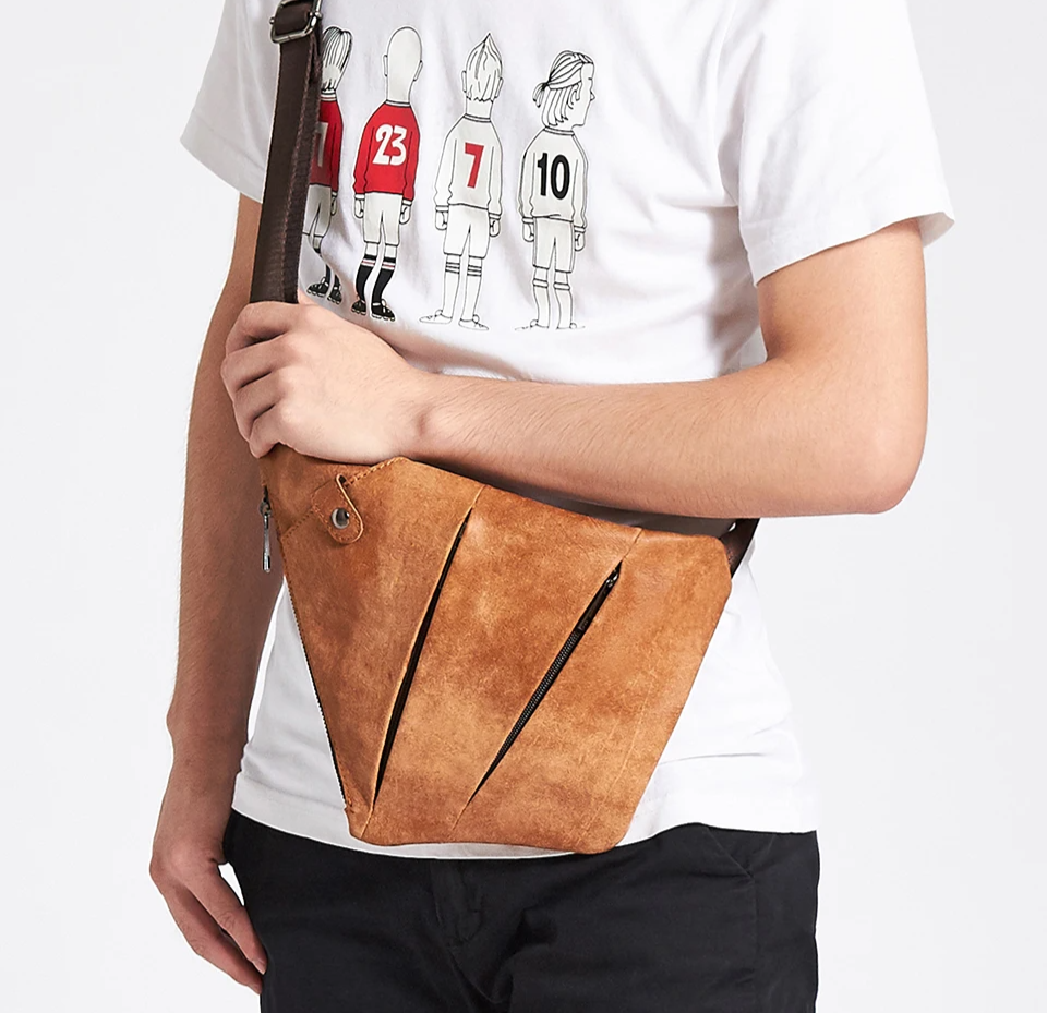 Sacoche de Poitrine Homme Cuir