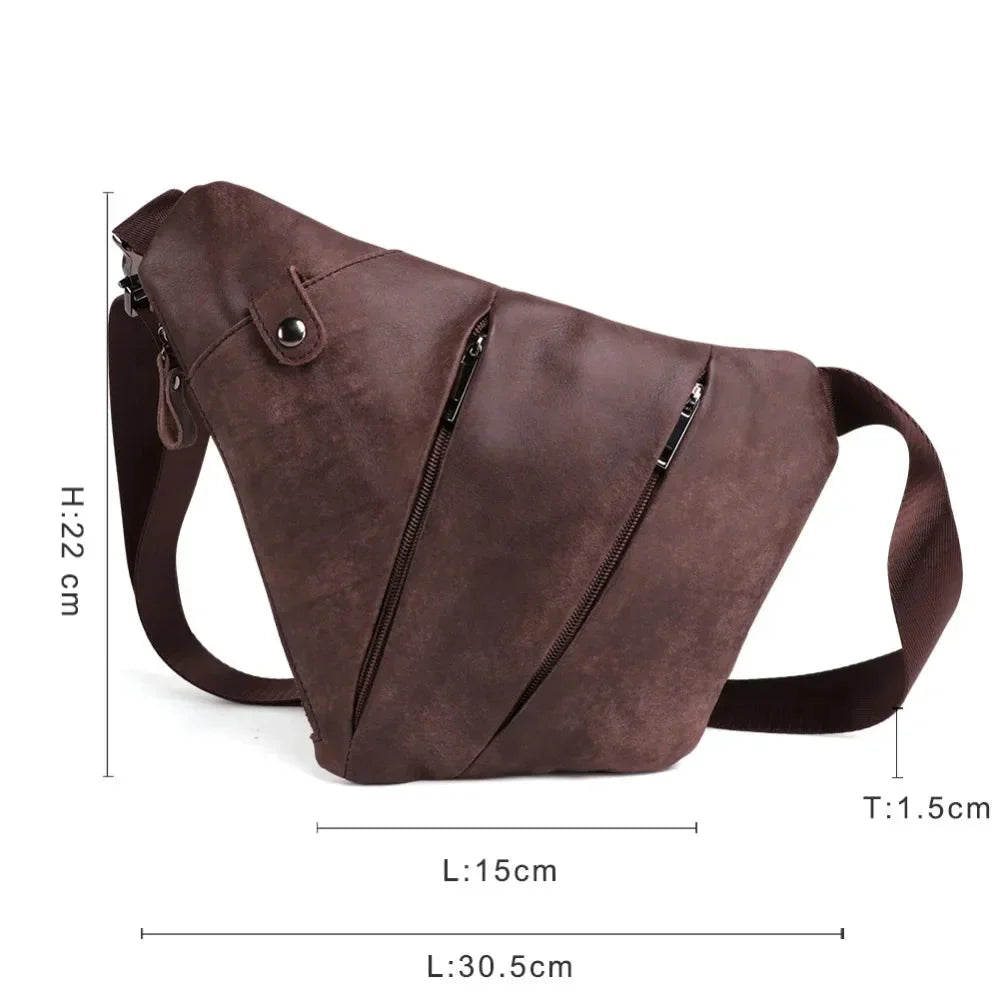 Sacoche de Poitrine Homme Cuir