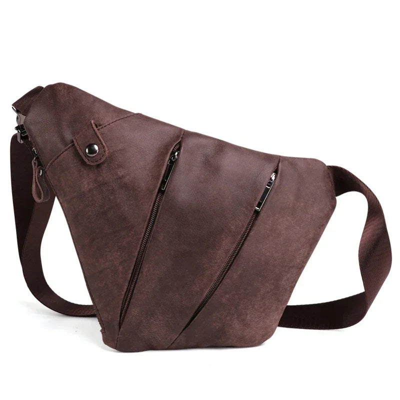 Sacoche de Poitrine Homme Cuir