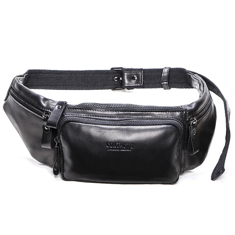 Sacoche Homme Banane Cuir