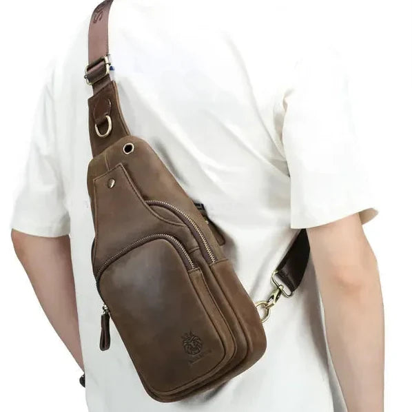 Sacoche Poitrine Cuir Homme