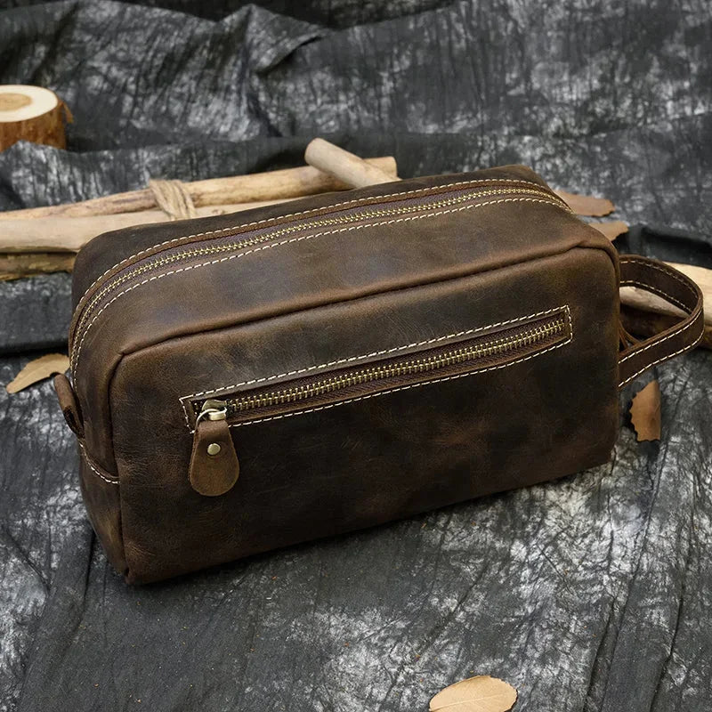 Trousse de Toilette Cuir Homme