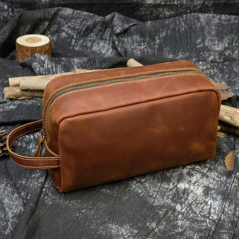 Trousse de Toilette Cuir Homme