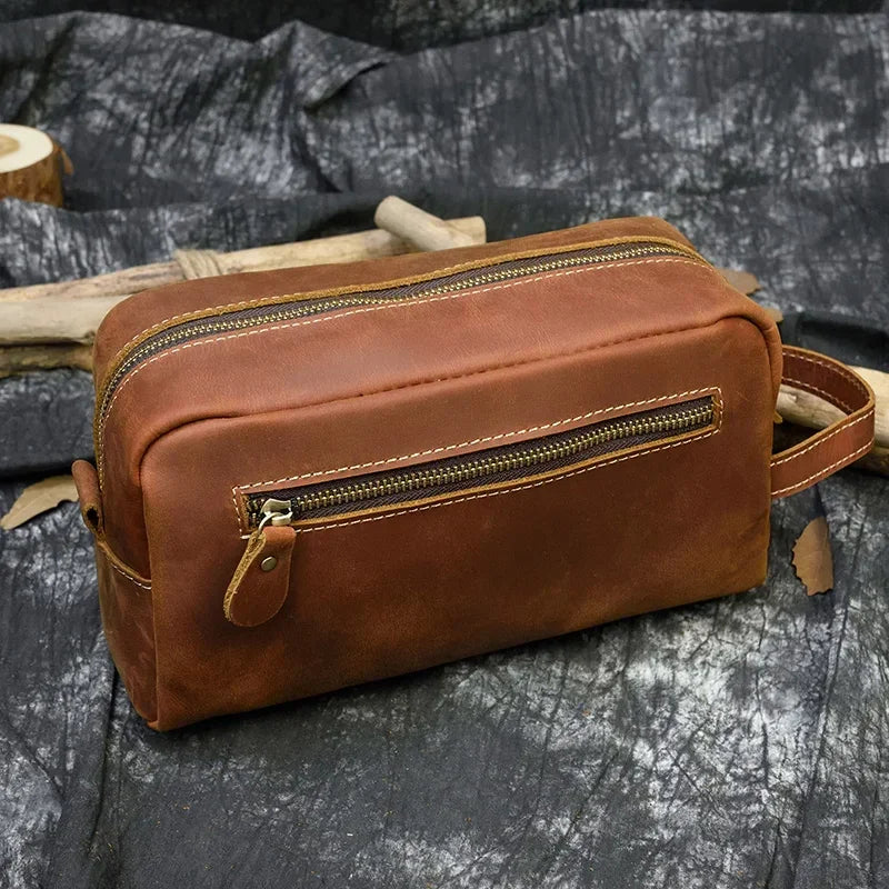 Trousse de Toilette Cuir Homme