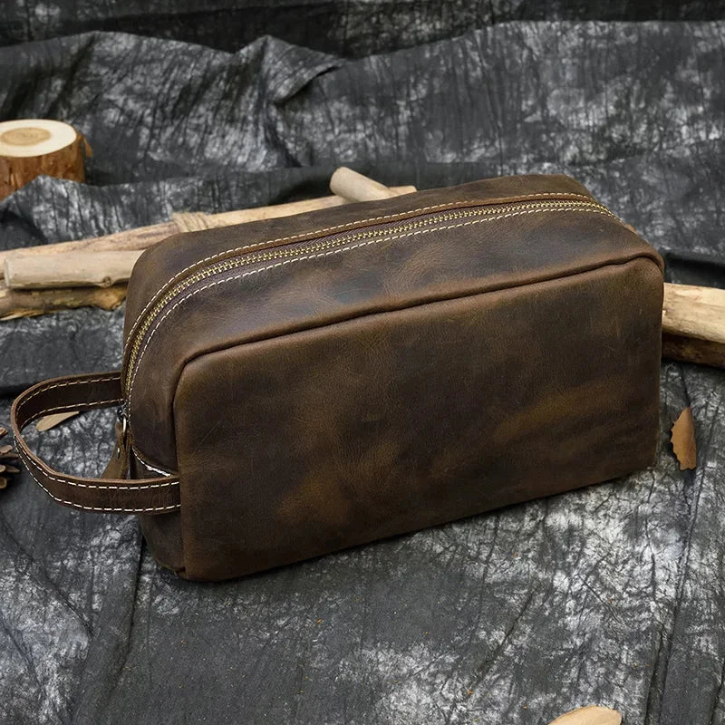 Trousse de Toilette Cuir Homme
