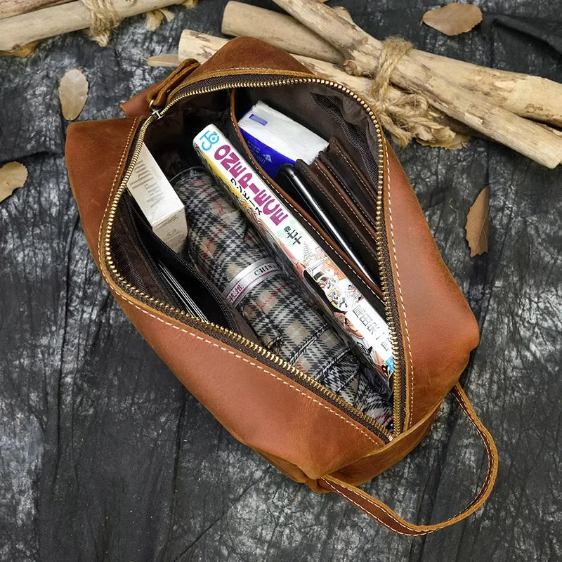 Trousse de Toilette Cuir Homme