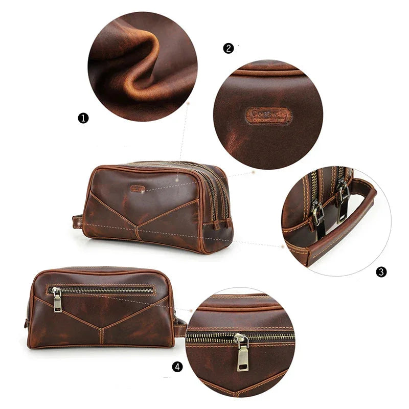Trousse de Toilette Cuir Homme
