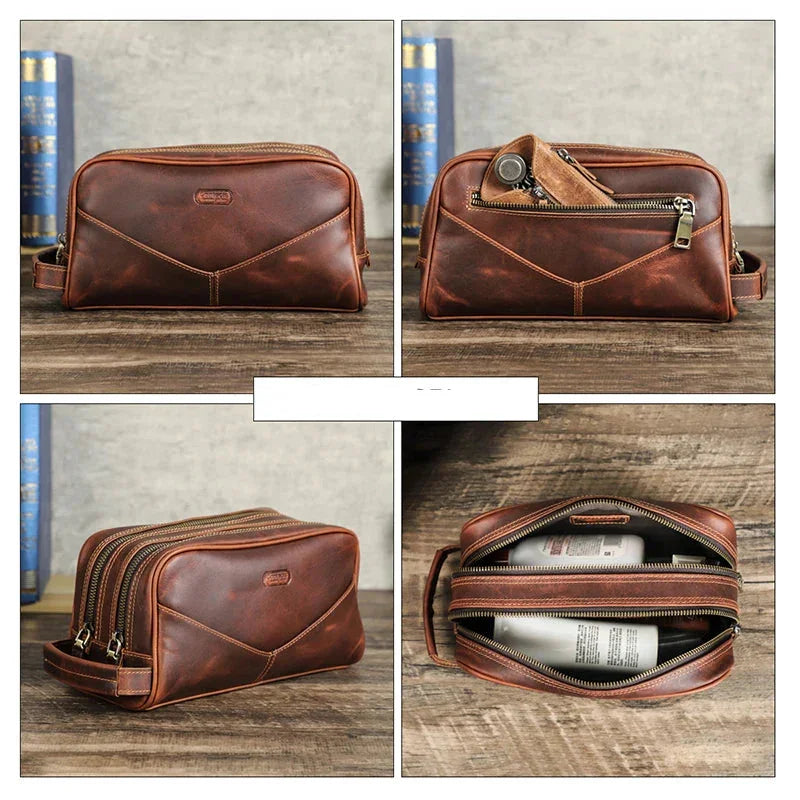 Trousse de Toilette Cuir Homme