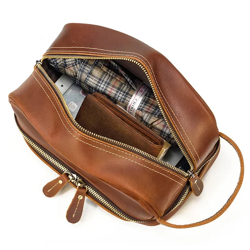 Trousse de Toilette Homme Cuir