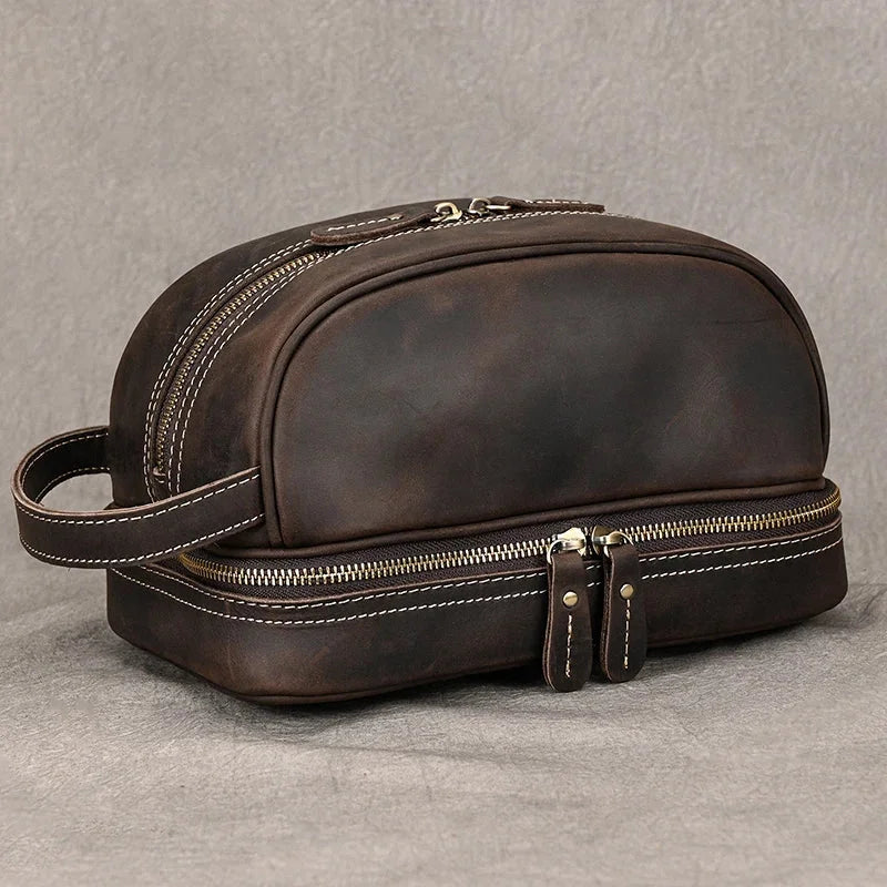 Trousse de Toilette Homme Cuir