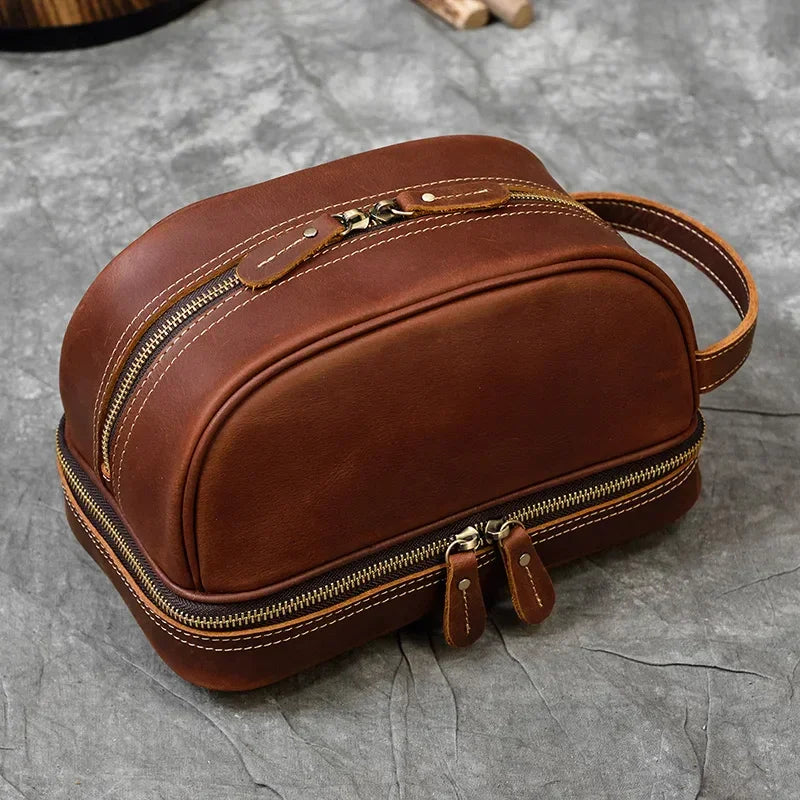 Trousse de Toilette Homme Cuir