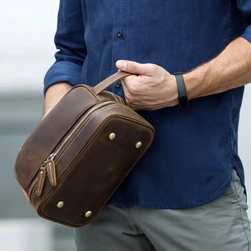 Trousse de Toilette Homme Cuir